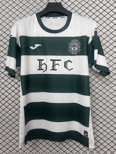 Fans Version 2025-2026 Hibernian 150th Anniversary Home Soccer Jersey Football Shirt