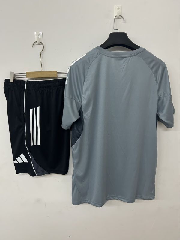 Adult Uniform 2025-2026 Los Angel FC Grey Soccer Training Jersey and Shorts Football Kits