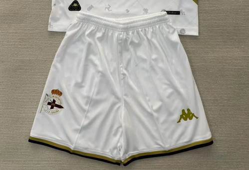Fan Version 2025-2026 Deportivo La Coruna Third Away White Soccer Shorts Football Shorts