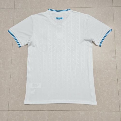 with Scudetto Patch Fan Version 2025-2026 Calcio Napoli UCL Version White Football Shirt Napoles Soccer Jersey