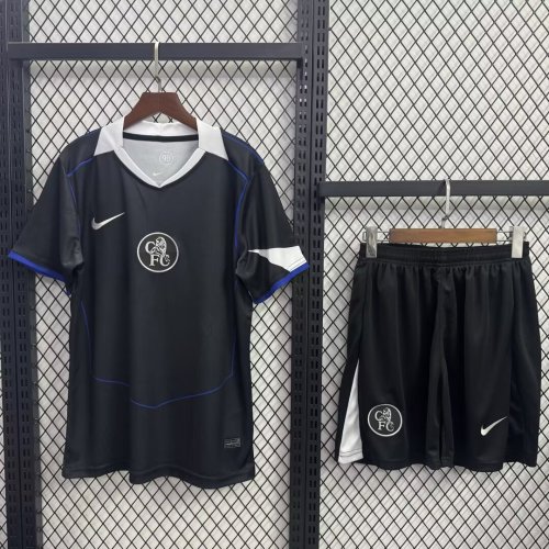 Adult Uniform 2025-2026 Chelsea Third Away Black Soccer Jersey Shorts Football Kit