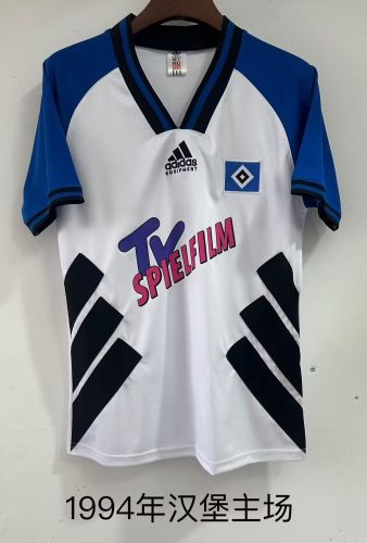 Retro Jersey 1994 HSV Hamburg SV Home Soccer Jersey Hamburger Vintage Football Shirt