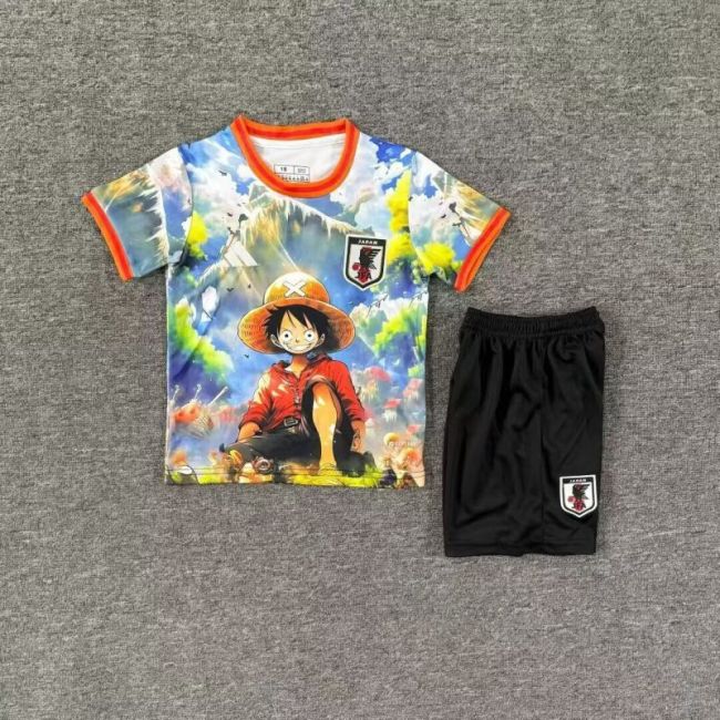 Youth Uniform Kids Kit 2025 Japan Comic Soccer Jersey Shorts Child Football Set