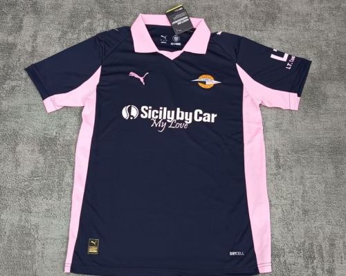 with Sponor Logo Fans Version 2025-2026 Palermo Away Dark Blue Soccer Jersey Football Shirt