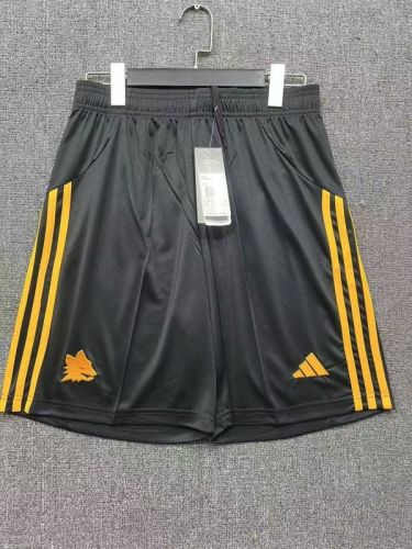 Fan Version 2025-2026 As Roma Away Black Soccer Shorts Football Shorts