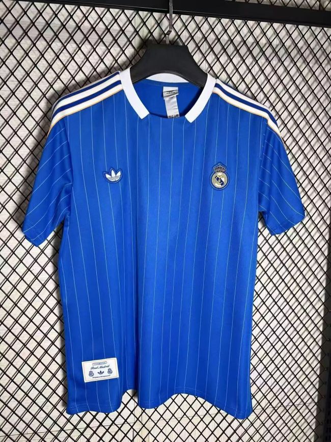 Fans Version 2025-2026 Real Madrid Blue Icon Soccer Jersey Real Football Shirt