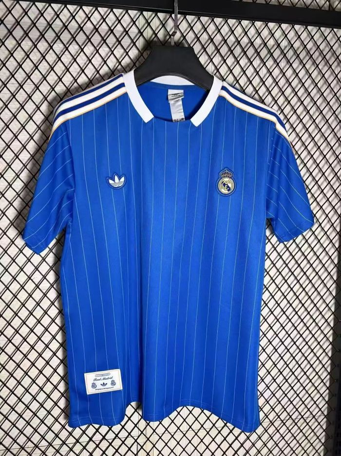 Fans Version 2025-2026 Real Madrid Blue Icon Soccer Jersey Real Football Shirt