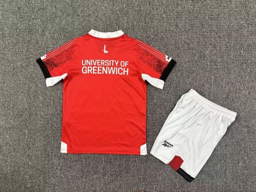 Youth Uniform Kids Kit 2025-2026 Charlton Home Soccer Jersey Shorts Child Football Set