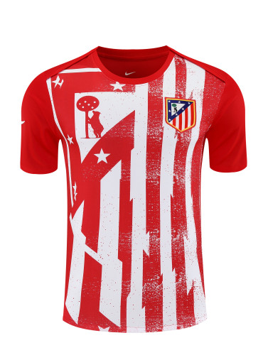 Fan Version 2025-2026 Atletico Madrid Red/White Soccer Training Jersey Football Shirt