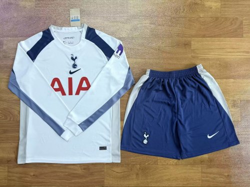Long Sleeve Adult Uniform 2025-2026 TOT Home Soccer Jersey Shorts Spurs Football Kit