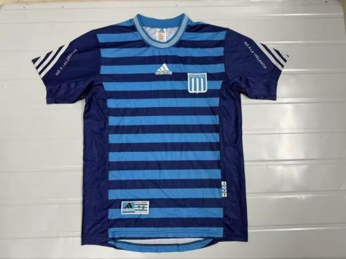 Retro Jersey 1999-2000 Argentina Racing Club Away Blue Soccer Jersey Vintage Football Shirt