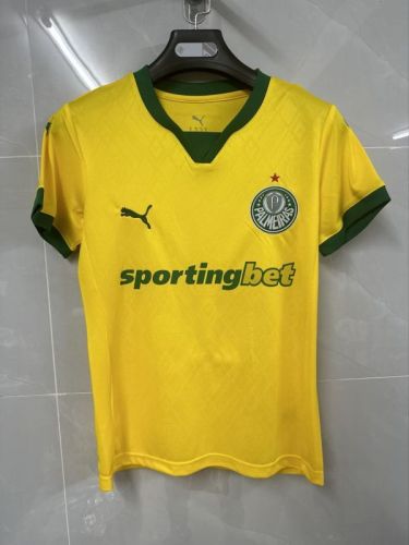 Women 2025-2026 Palmeiras Third Away Yellow Soccer Jersey Girl Football Shirt