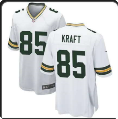 Tucker kraft Men's White Green Bay Packers NFL Jersey