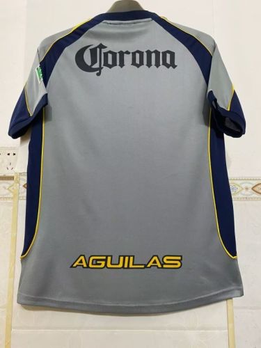 Retro Jersey 2001-2002 Club America Aguilas Third Away Grey Soccer Jersey Vintage Football Shirt