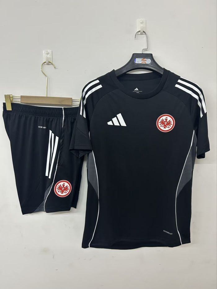 Adult Uniform 2025-2026 Manchester United Red/Black Soccer Training Jersey and Shorts Football Kits