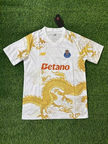 Fan Version 2025-2026 Porto White/Gold Dragon Special Edition Soccer Jersey Football Shirt