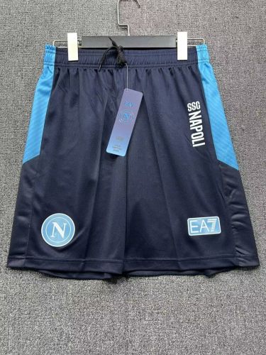 Fan Version 2025-2026 Napoli Dark Blue Soccer Shorts Napoles Football Shorts