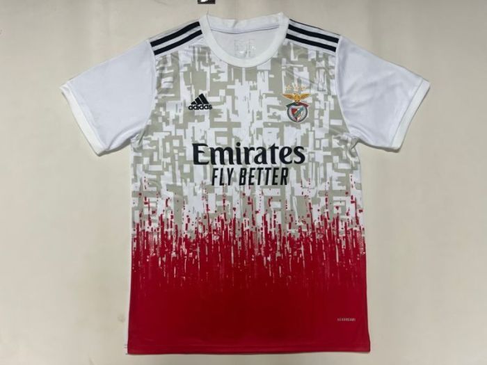 Fan Version 2025-2026 Benfica White/Grey/Red Special Edition Soccer Jersey Football Shirt