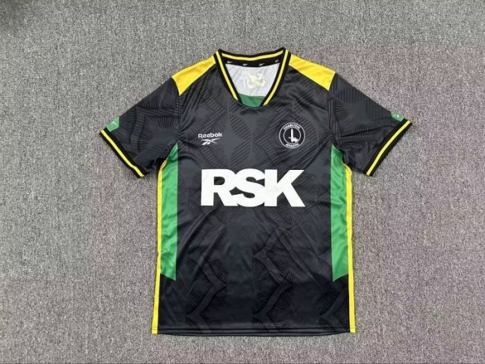 Fan Version 2025-2026 Charlton Athletic Third Away Black Soccer Jersey Football Shirt