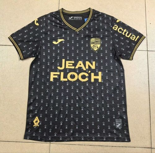 Fans Version 2025-2026 Lorient Third Away Black Soccer Jersey Football Shirt