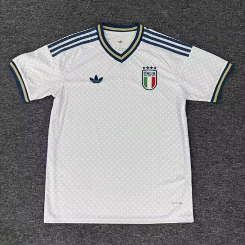 Fan Version 2025-2026 Italy Away White Soccer Jersey Football Shirt