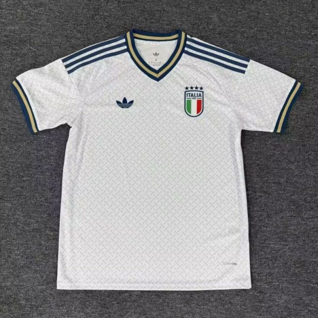 Fan Version 2025-2026 Italy Away White Soccer Jersey Football Shirt