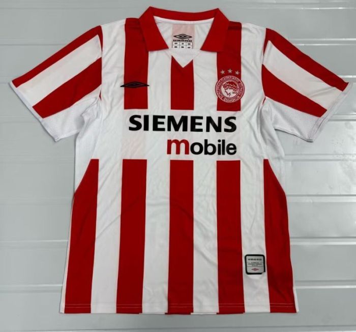 Retro Jersey 2004-2005 Olympiacos Home Soccer Jersey Olympic Football Shirt