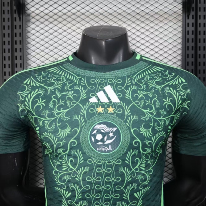Player Version 2025-2026 Algeria Green Soccer Jersey Football Shirt