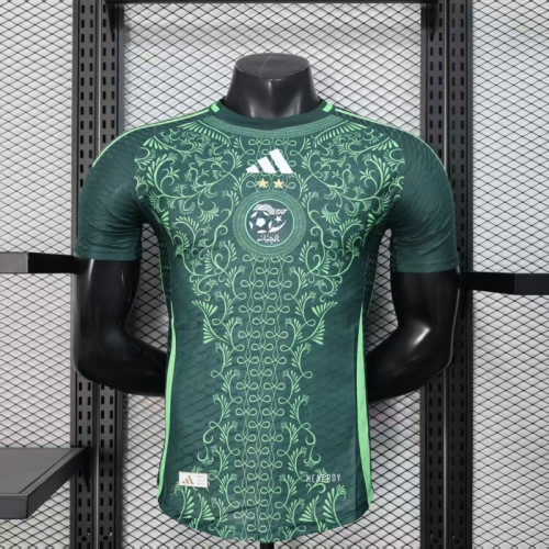 Player Version 2025-2026 Algeria Green Soccer Jersey Football Shirt