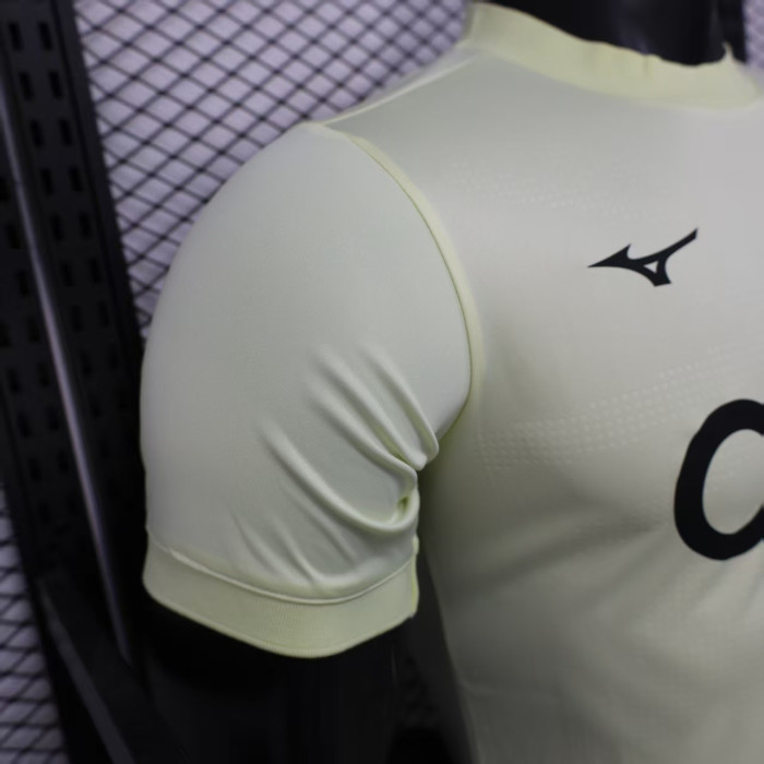 Player Version 2025-2026 AS Monaco Third Away Light Gold Soccer Jersey Football Shirt