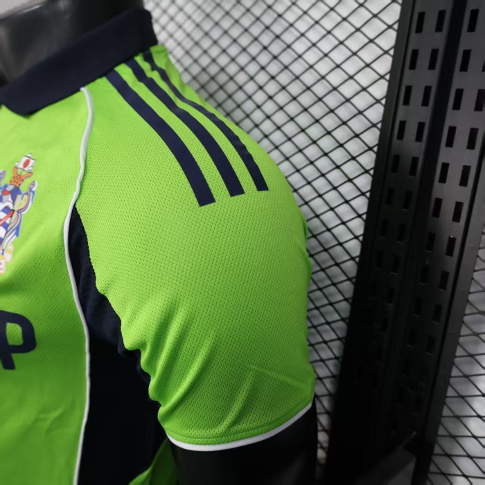 Player Version 2025-2026 Fulham Away Green Football Shirt Soccer Jersey
