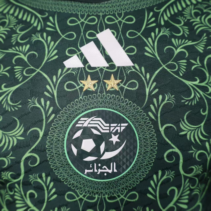 Player Version 2025-2026 Algeria Green Soccer Jersey Football Shirt