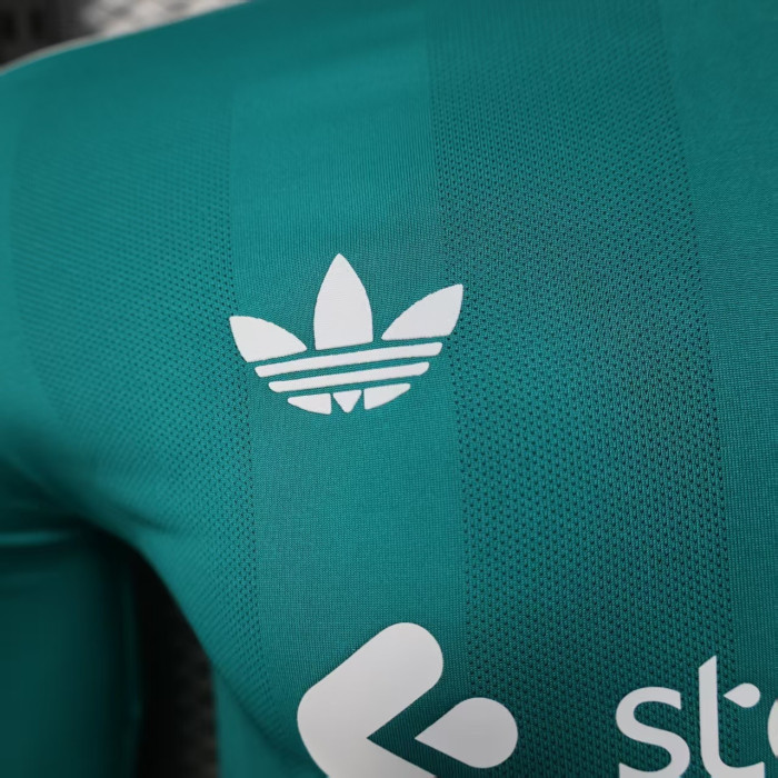 Long Sleeve Player Version 2025-2026 Liverpool Third Away Green Soccer Jersey Football Shirt
