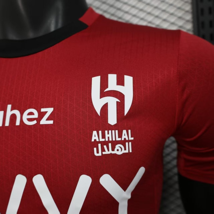 Player Version 2025-2026 Al-Hilal Saudi Red Soccer Jersey ALHILAL Football Shirt