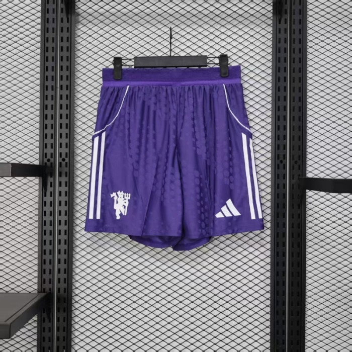 Player Version 2025-2026 Manchester United Away Soccer Shorts Football Shorts