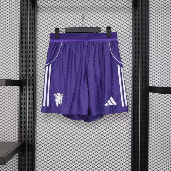 Player Version 2025-2026 Manchester United Away Soccer Shorts Football Shorts