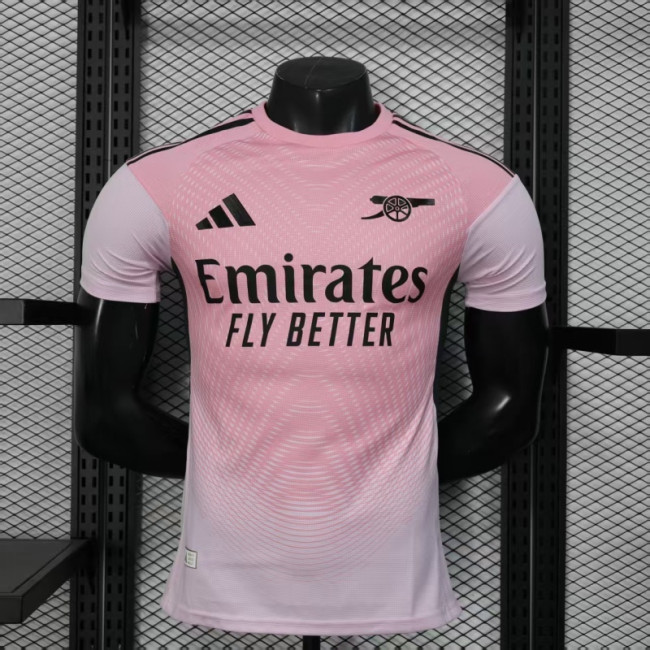 Player Version 2025-2026 Arsenal Pink Footbal Shirt Soccer Jersey