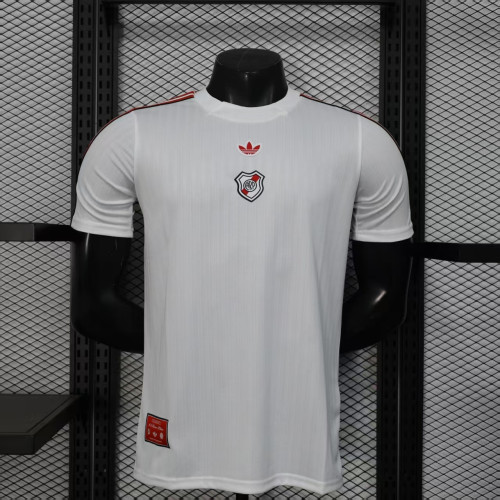 Player Version 2025-2026 River Plate White Casual Soccer Jersey Football Shirt