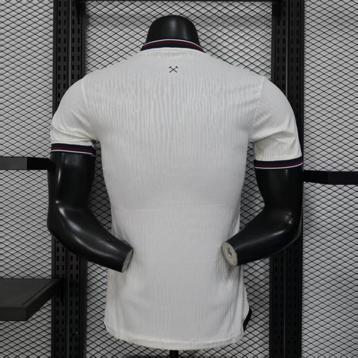 Player Version 2025-2026 West Ham United Away White Soccer Jersey Football Shirt