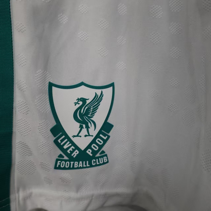 Player Version 2025-2026 Liverpool Third Away White Soccer Shorts Football Shorts