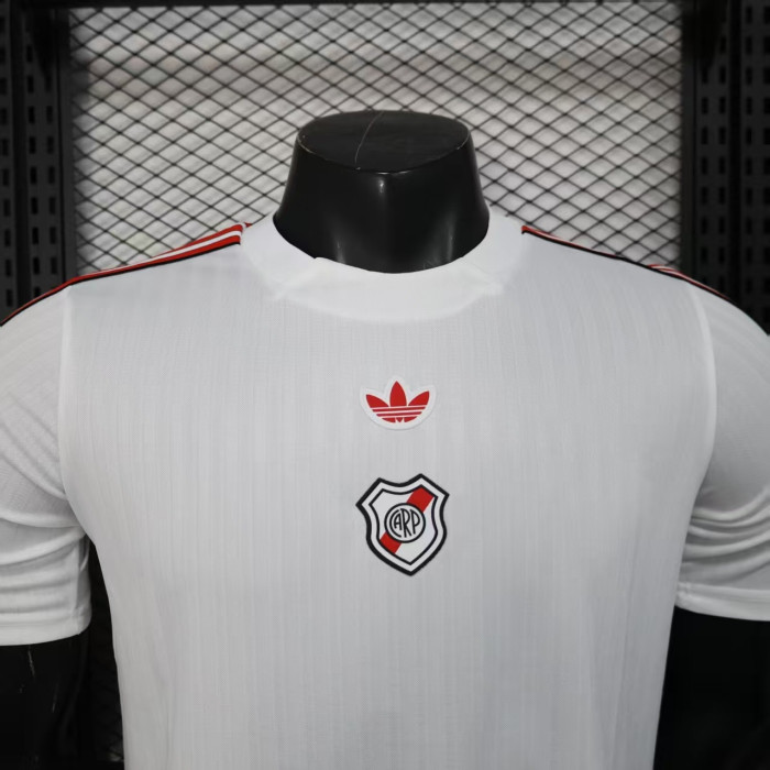 Player Version 2025-2026 River Plate White Casual Soccer Jersey Football Shirt