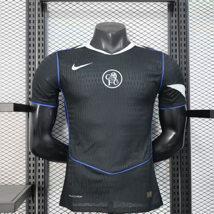 Player Version 2025-2026 Chelsea Third Away Black Soccer Jersey Football Shirt