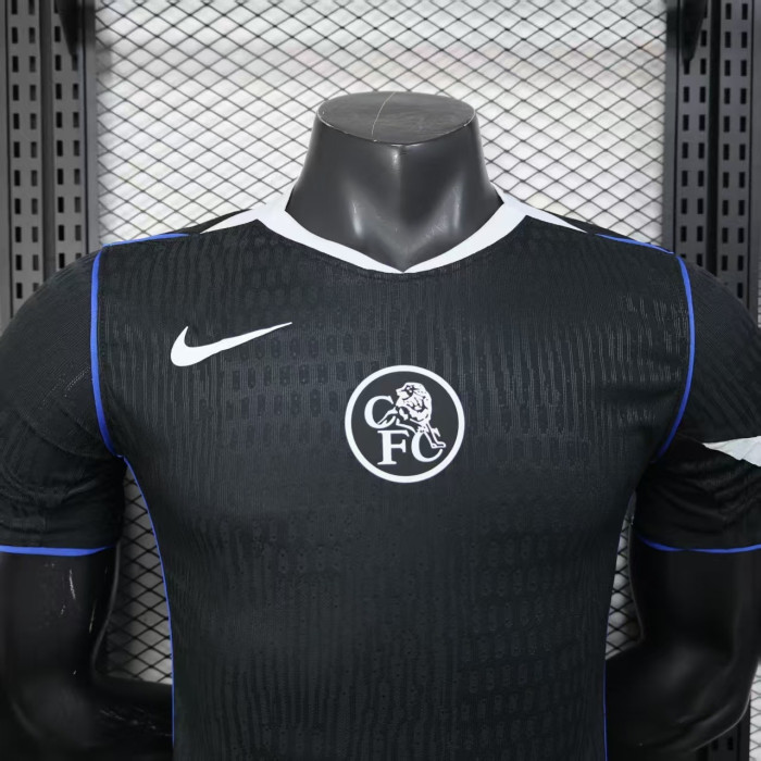 Player Version 2025-2026 Chelsea Third Away Black Soccer Jersey Football Shirt