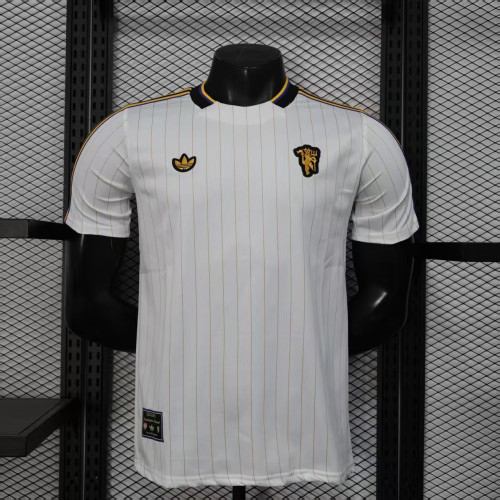Player Version 2025-2026 Manchester United White Icon Soccer Casual Shirt