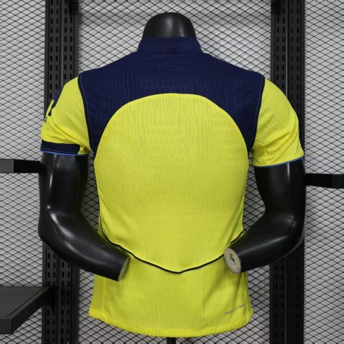 with Sponor Logo Spurs Shirt Player Version 2025-2026 TOT Third Away Yellow Soccer Jersey