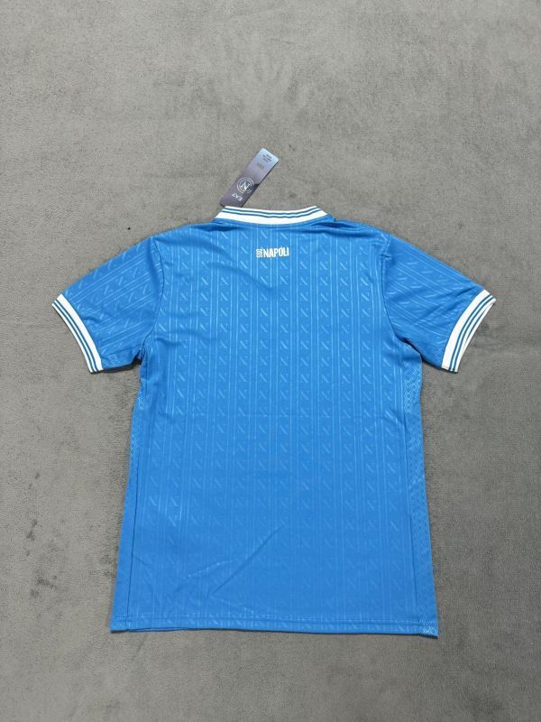 with Scudetto Patch Fan Version 2025-2026 Calcio Napoli UCL Version Home Blue Football Shirt Napoles Soccer Jersey