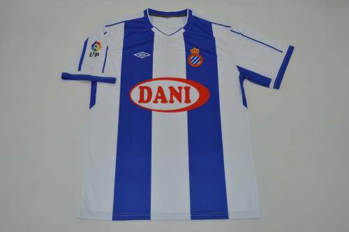 with LFP Patch Retro Camisetas de Futbol 2002-2003 Espanyol Home Soccer Jersey Vintage Football Shirt