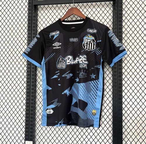 Fan Version 2025-2026 Santos Laguna Black/Blue Special Edition Soccer Jersey Football Shirt