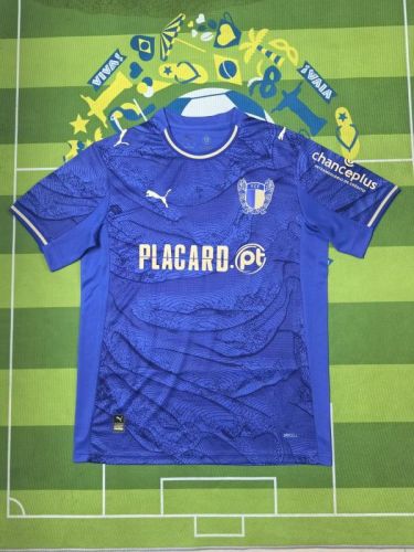 Fan Version 2025-2026 F.C. Famalicão Away Blue Soccer Jersey Famalicao Football Shirt