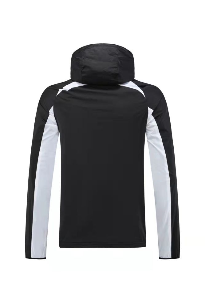with Caps 2025-2026 Porto Black/Grey Soccer Windbreaker Jacket Football Jacket